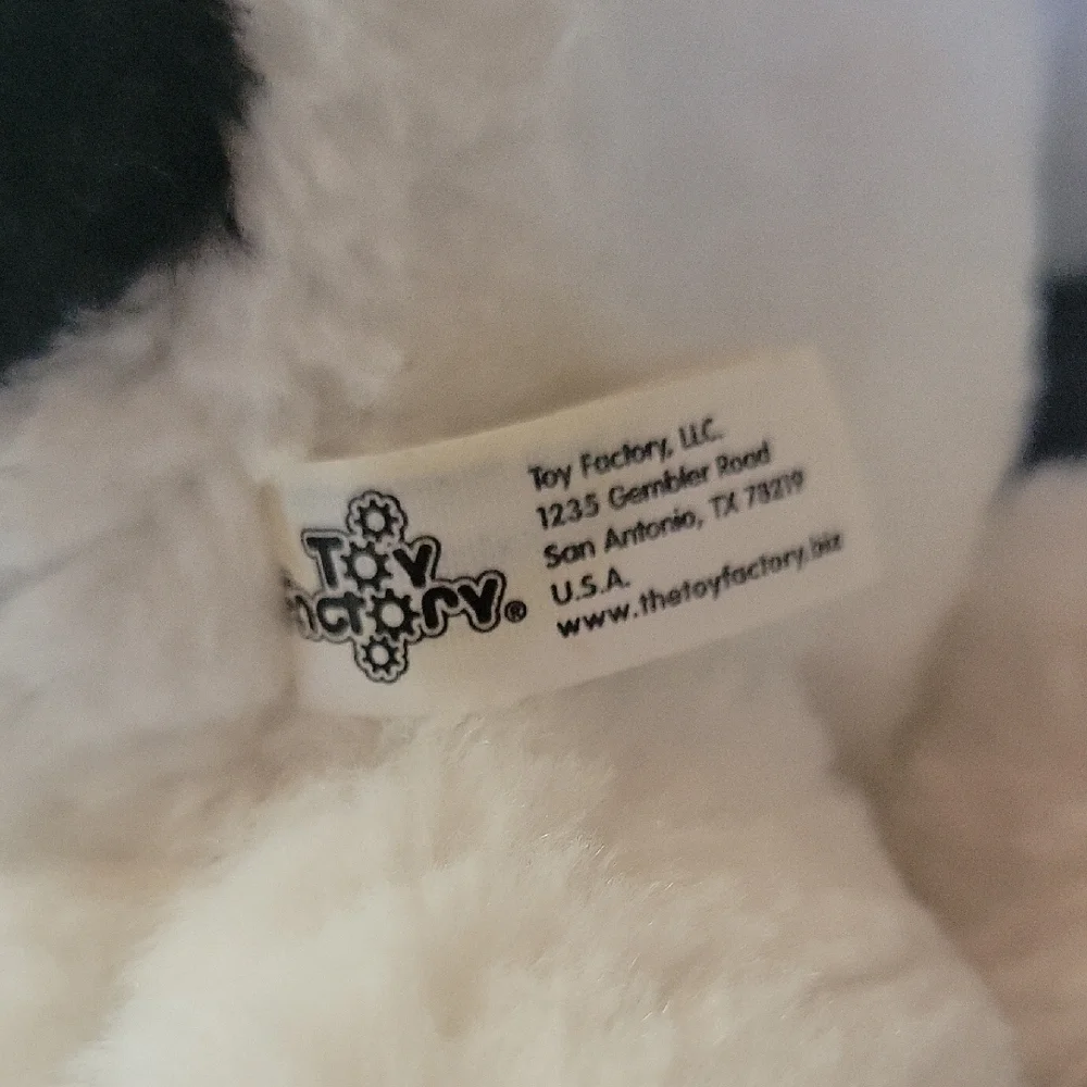 Toy Factory Adorable Black and White Cow,glitter Eyes Plush Toy